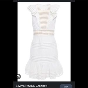 Zimmermann crochet white dress